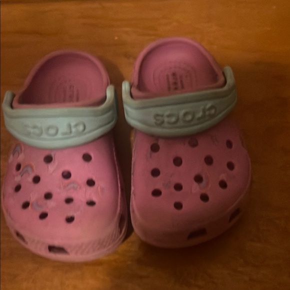 Original pink and blue crocs with rainbows - Picture 1 of 8